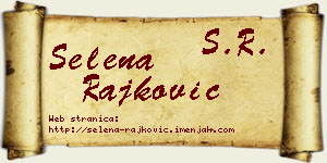 Selena Rajković vizit kartica